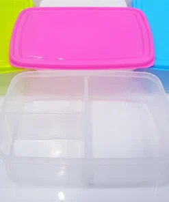 1005 กล่องเก็บอาหาร 3 ช่อง 15.5x21x5.5 cm. (4 โหลๆ ละ 210)