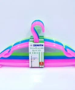 101 ไม้แขวนหนา 42 ซม.1x5 สีใส Zenith (24 แพ็ค/กล่อง) (3 กล่อง/มัด)