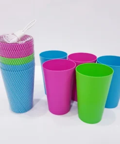 1035-5 แก้วน้ำ 13 ออนซ์ สีหวาน 1x5 ถุงตาข่าย BIGONE (ลังละ 12 โหล)