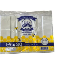 ถุงหมีฟ้า 15x30 น้ำหนัก 1/2 kg. (10 ห่อๆ ละ 36) (กระสอบละ 60 ห่อ 32 บาท)