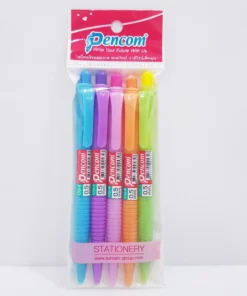 OG04 ปากกาลูกลื่นน้ำเงินด้ามสีหวาน แพ็ค 5 ชิ้น