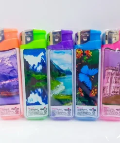 MT-888 ไฟแช็ค 1x5 วิวทิวทัศน์ สีสะท้อนแสง (5 โหลๆ ละ 174) (18 โหลๆ ละ 162)