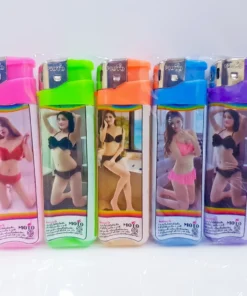MT-555 ไฟแช็ค 1x5 ผู้หญิง สีสะท้อนแสง (5 โหลๆ ละ 174) (18 โหลๆ ละ 162)