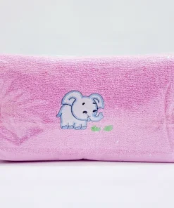 ผ้าขนหนูลายปัก สีอ่อน 15x30 ซม.