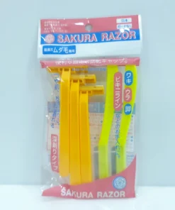 มีดโกนด้ามเหลืองแพ็ค 5 ชิ้น SAKURA