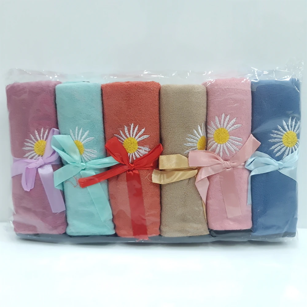 ผ้าขนหนูผ้านิ่ม ลายปักคละลาย