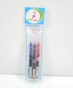 ปากกาเจลปลอกออยบอล น้ำเงิน+ดำ+แดง WORKPEN