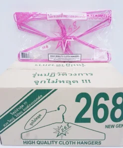 268 ไม้แขวนเสื้อลวดหนา A (6 กล่องๆ ละ 185)