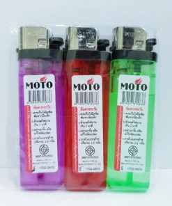 MT-666 ไฟแช็ค 1x3 MOTO สีใส (12 โหลๆ ละ 85) (24 โหลๆ ละ 78)