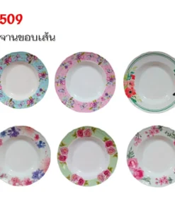 509 จานขอบเส้น 9 นิ้ว