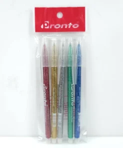 ปากกาลูกลื่นน้ำเงินด้ามกากเพชร แพ็ค 5 ชิ้น