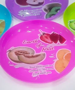 985 ถาดกลมลายฟรุ๊ตตี้ สีใส ธารทิพย์ (12 โหลๆ ละ 200)