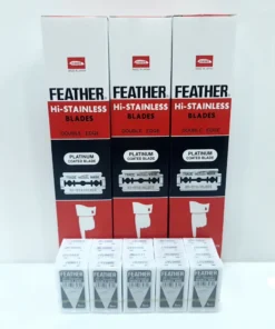 ใบมีดโกนตราขนนก FEATHER (1x5x20) ของแท้ (5 กล่องๆ ละ 420) (50 กล่องๆ ละ 400) (100 กล่องๆ ละ 390)