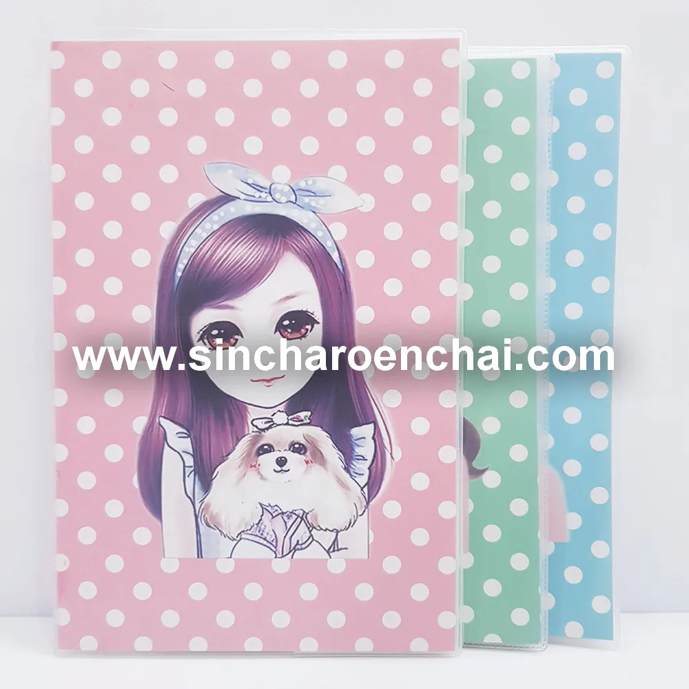 สมุดปกพลาสติก A5 คละลาย