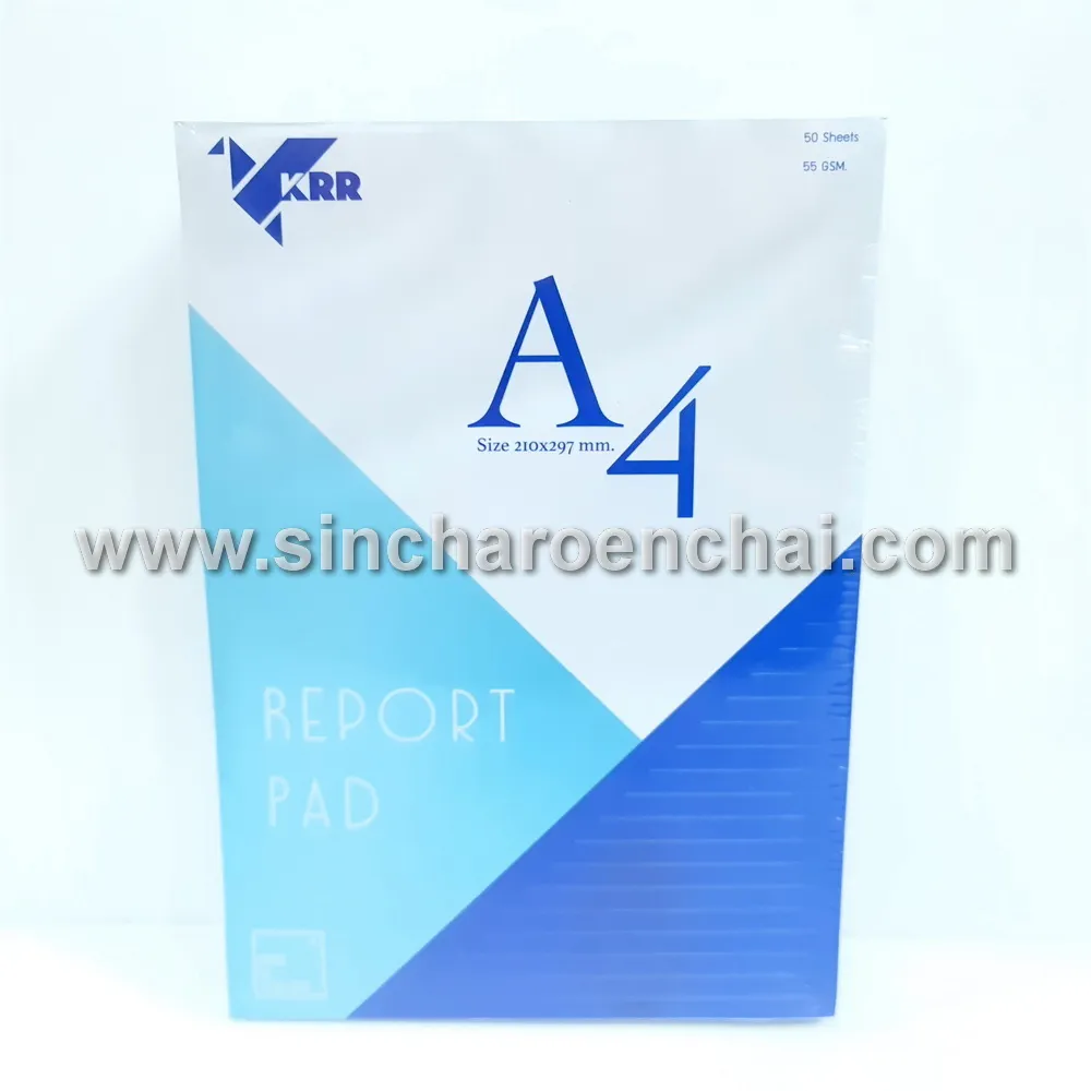 สมุดรีพอร์ตปกมันคละสี 55 แกรม 50 แผ่น