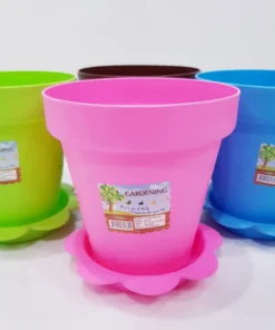 IN602 กระถางต้นไม้กลม คละสี PMP (6 โหลๆ ละ 185)