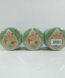 สบู่ Galong สบู่มะละกอผสมว่านหางจระเข้ กลมใหญ่ 150 กรัม (6 ก้อน/แพ็ค)