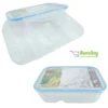 309-1 กล่องเหลี่ยม Snap Lock 1400 ml. SN (3 โหลๆ ละ 345)