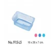 915-L5 ตะแกรงเหลี่ยมซากุระ สีใส 16x26x7 ซม. SN (12 โหลๆ ละ 135)