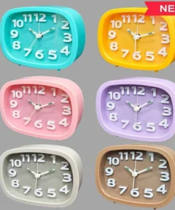 JA1016PT นาฬิกาปลุกเหลี่ยม 5 นิ้ว มีเสียง มีไฟ คละสี (ส่ง 3 ชิ้นๆละ 55 บาท)