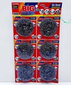 ฝอยแผงแดง 6 ชิ้น BIG BRITE