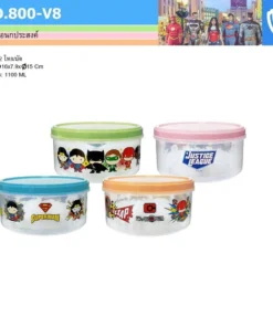 800V8 กล่องกลมคละลาย CHIBI 1100 ML BG (12 โหลๆ ละ 200)