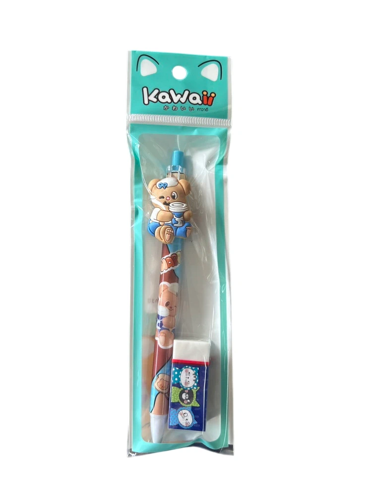 8836 ดินสอกด 0.5 มม.+ยางลบ หมีเนย KAWAII