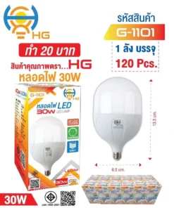 G-1101 หลอดไฟ LED 30W ขาว HG