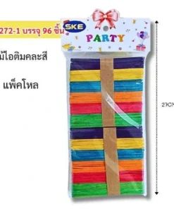 8272-1 ไม้ไอติมคละสี 96 ชิ้น