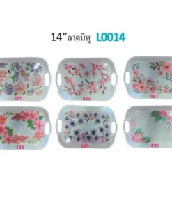 L0014 ถาดเมลามีนมีหู 14 นิ้ว