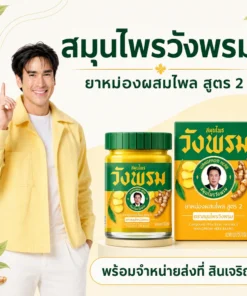 ยาหม่องผสมไพล สูตร 2 ตราสมุนไพรวังพรม 50 กรัม G190/60 (ซื้อ 6 ขวด ขวดละ 59 บาท)